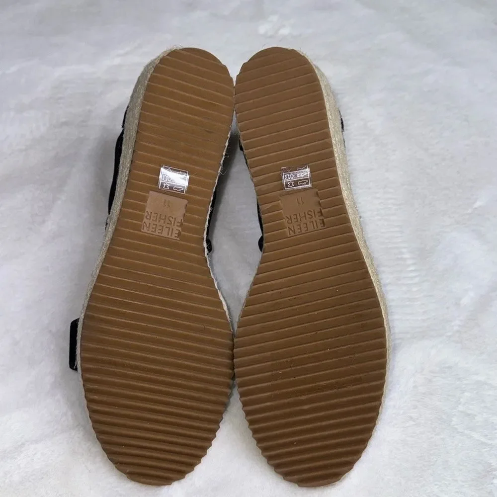 Eileen Fisher Wanda Tumbled Nubuck Espadrille Size 11